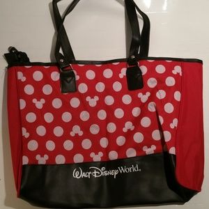 Disney Mickey Mouse Polka Dot Zippered Tote Bag